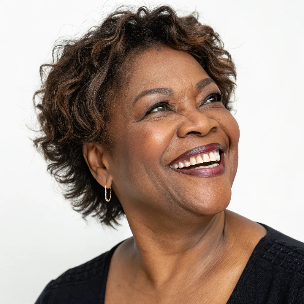 Joyce smiling